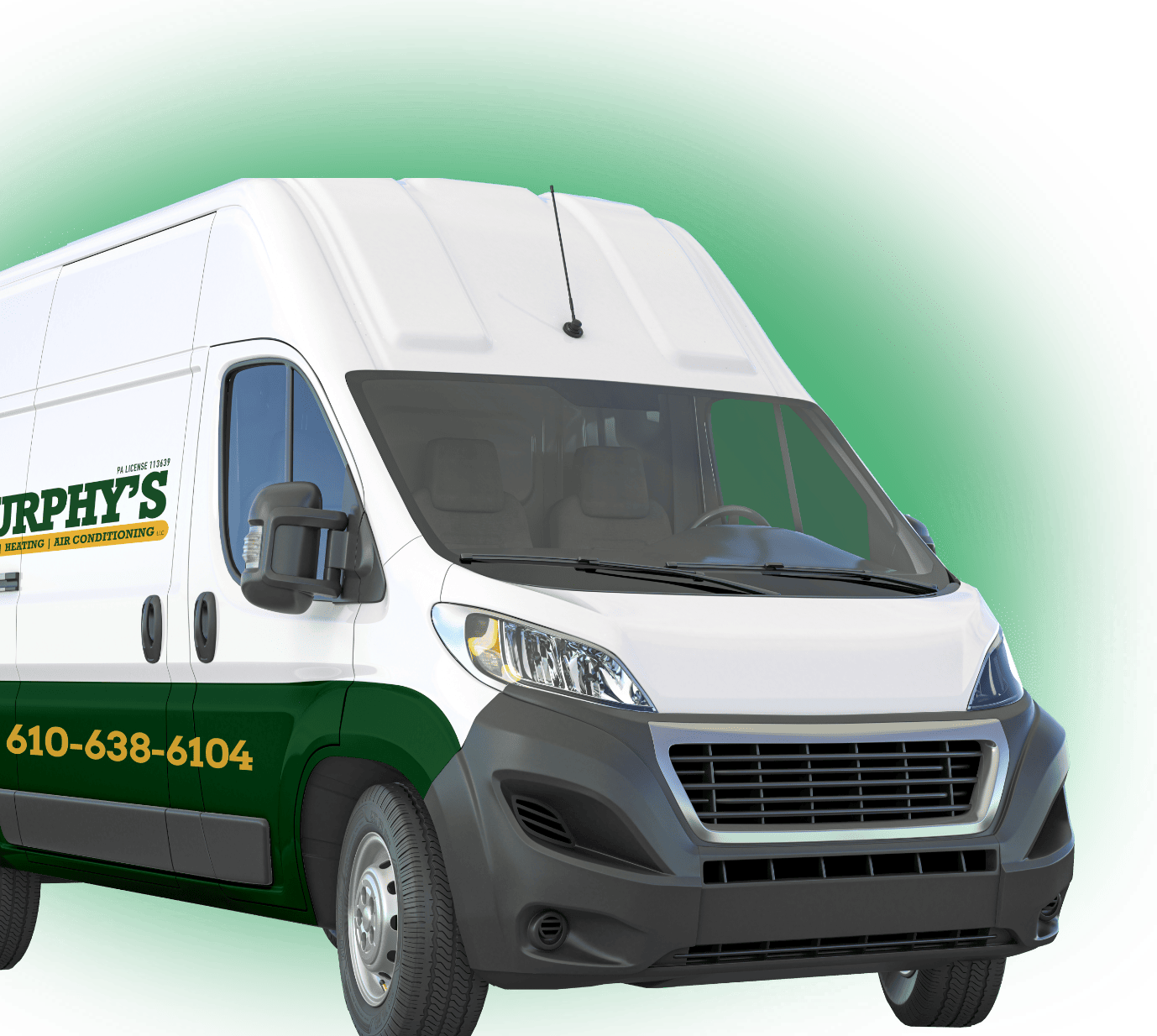 Murphy's Plumbing, Heating and Air Conditioning service truck.